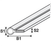 Profiltömítés egy <br />V4A-drót zsinórral egyszeri vagy dupla varrattal